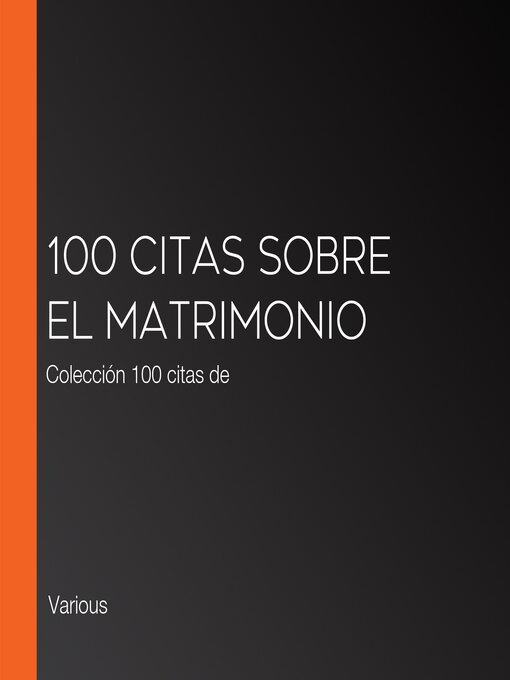 Cover image for 100 citas sobre el matrimonio